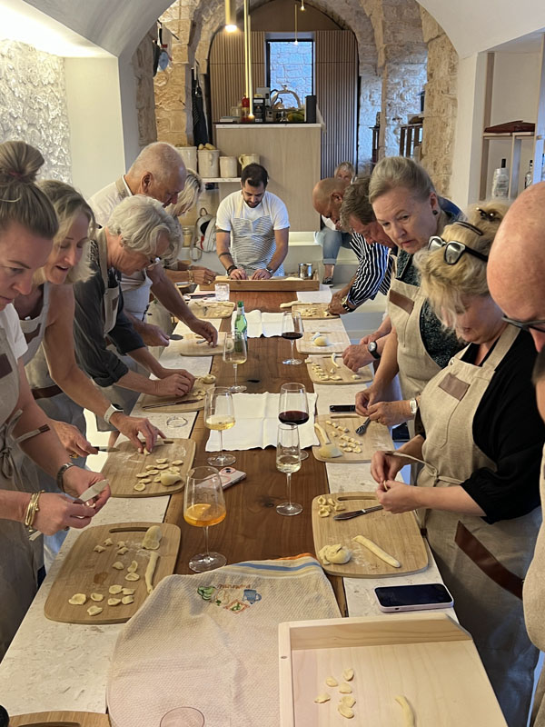 Orecchiette making class Puglia with Sante