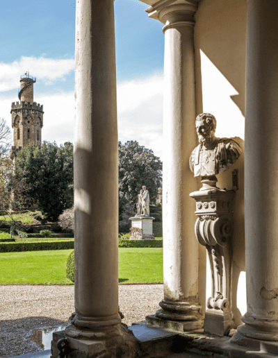 Gardens at AdAstra Hotel Florence. The largest private garden in Florence.